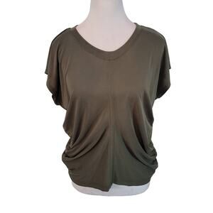COA Size 1 Anthropologie Sage Green Center Seam Ruched Size T-shirt